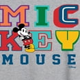 thumbnail image 3 of Disney - Mickey Mouse - Multi Colored Letters - Juniors Ideal Flowy Muscle T-Shirt, 3 of 5