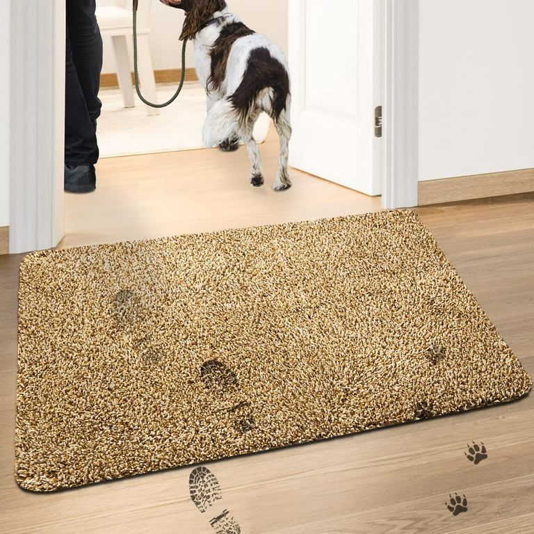 Door Mat Indoor, Dog Mats for Muddy Paws Super Absorbent, Low-Profile  Entryway Rug with Non-Slip Backing, Washable Dirty Trapper Inside Entrance