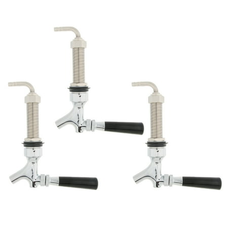 

3pcs Chrome Draft with Long for Kegerator 95mm