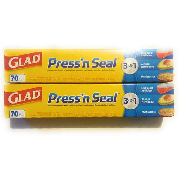 Glad Press 'n Seal Wrap (2Pack, 70 sq. ft. each Total 140 sq. ft