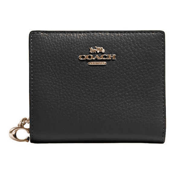 Cartera Original Coach Snap Wallet Small Color Negro