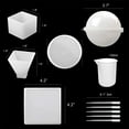 thumbnail image 3 of Xihbxyly Juego de Moldes de Resina, 5 Moldes Esféricos y Redondos, Moldes Epoxi Reutilizables con Vaso Medidor y Pipetas, Fácil de Desmoldar y Limpiar, Manualidades, Decoración Del Hogar, Vaso de 100, 3 of 6