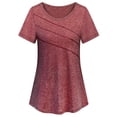 thumbnail image 1 of Innerwin Haut d'Entraînement Col Rond T-Shirt Femme Yoga Ourlet Évasé Séchage Rapide Rouge TTG, 1 of 9