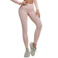 thumbnail image 1 of Gibobby Leggings yoga mujer Pantalones sólidos para mujer, mallas de entrenamiento con Control de barriga, pantalones sexis de cintura alta, pantalo(Rosa,M), 1 of 5