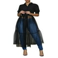 thumbnail image 1 of Robe Style Chemise pour Femmes Manches Courtes Couleur Unie Col Rabattu Patchwork Taille Robe Décontractée Simple une-Pièce Vêtements, 1 of 5