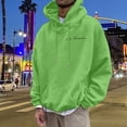 thumbnail image 3 of MHFRRA Sudadera con Capucha y Estampado de Letras para Uso Informal y Comodidad Diaria Verde, 3 of 5