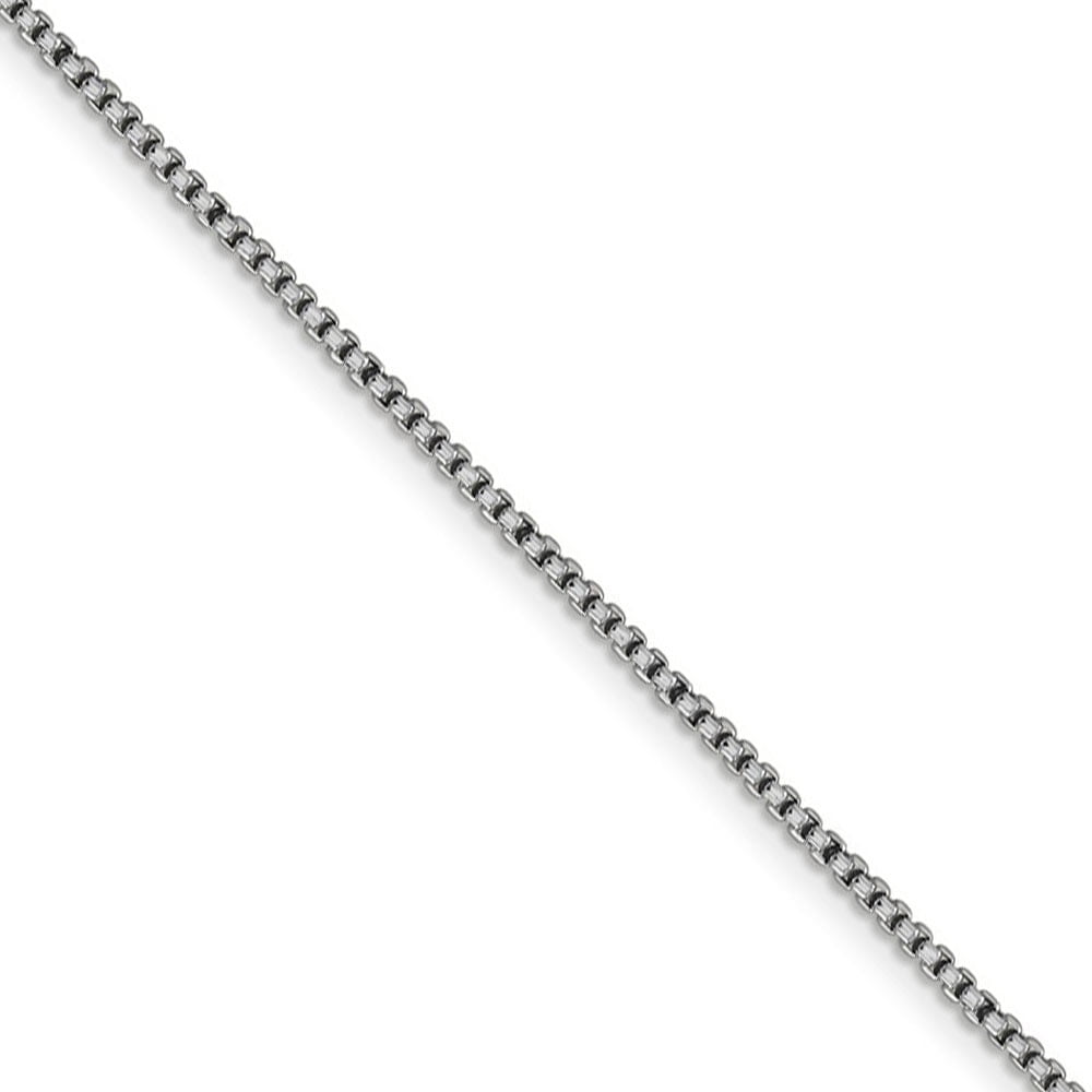 1.5mm 14k White Gold Hollow Round Box 