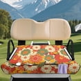 thumbnail image 3 of Uourmeti Retro 70s Floral Print Golf Cart Seat Covers Non-slip, Removable Golfcart Accessories Fit for 2 Passenger, 3 of 8