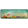 thumbnail image 5 of SKYSONIC 2'X6' Easter Eggs Train Runner Rug with Rubber Backing, Green Spring Landscape Non Slip Entryway Rug Runner Washable Soft Area Rug Carpet for Hallway Bedroom Kitchen Decor, 5 of 6