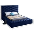 thumbnail image 6 of Bliss Navy Velvet King Bed (3 Boxes)-Color:Navy Velvet,Style:Contemporary, 6 of 6