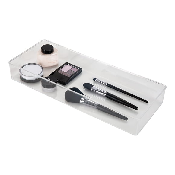 Simplifique El Largo Multiusos Para Joyería, Cosméticos, Accesorios De Escritorio Y Más, Organizador De Cajones Rectangular, Súper Transparente