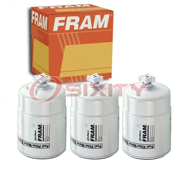 3 pc FRAM PS6643 Fuel Water Separator Filters for 3945966 FF1112-SP PSL14006 Air Delivery Filters