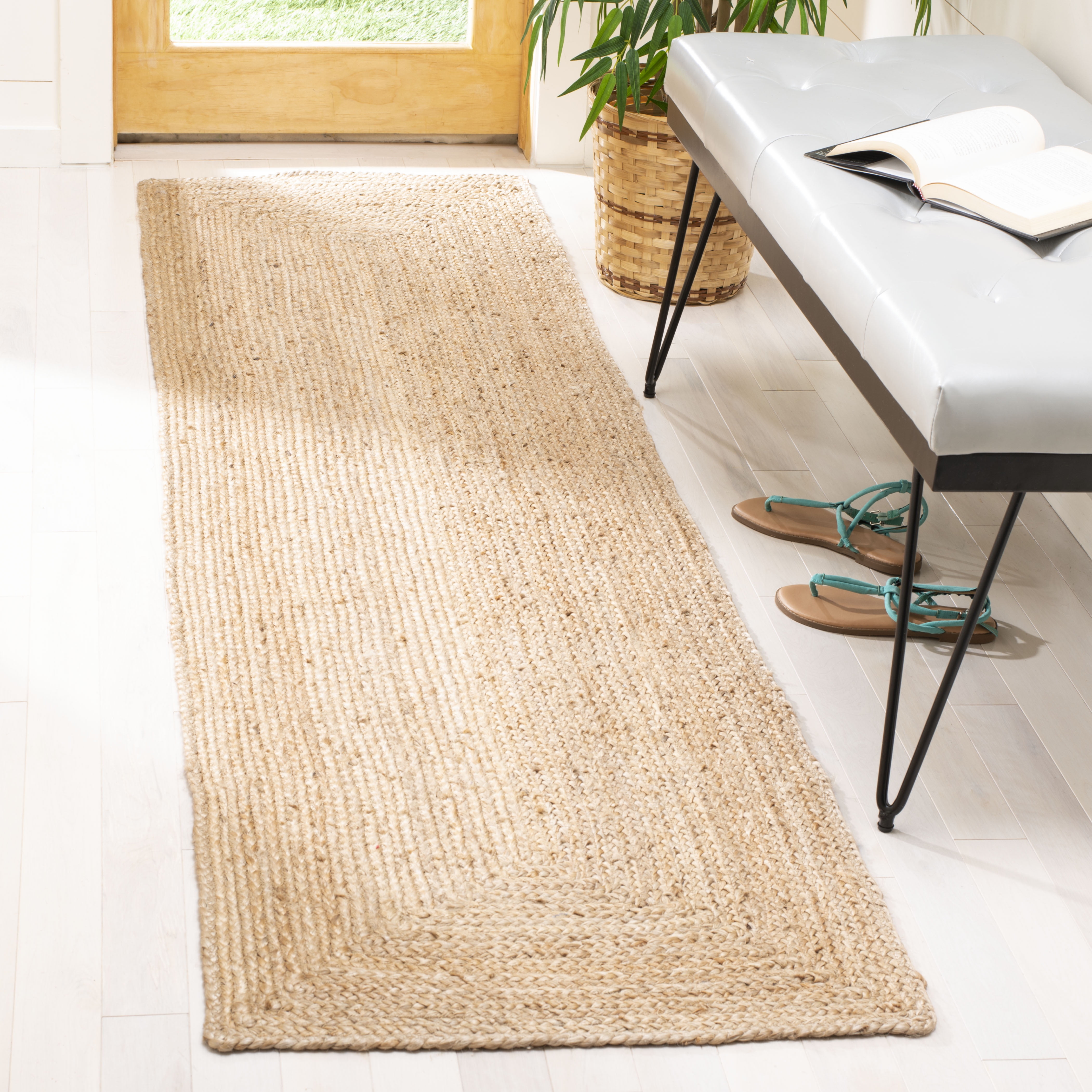 SAFAVIEH Cape Cod Aldous Geometric Runner Rug, Natural, 2'3" x 12'