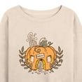 thumbnail image 3 of Instant Message - Thanksgiving - Pumpkin Cottage - Women's Lightweight French Terry Long Sleeve Shirt, 3 of 6