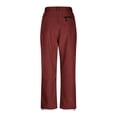 thumbnail image 3 of ManxiVoo Winter Thick Fleece Outdoor Sports Pants Windproof Warm Water Resistant for Hiking Skiing and Winter Activities XXXXXL Size Wine, 3 of 3