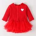 thumbnail image 4 of Kwasome Outfits For Girls New Born Outfit Babys Boys Knit Ribbed Solid Spring Winter Long Sleeve Cardigan Romper Dress Hat Clothes Set Summer Girls Clothes Red 0-3 Months, 4 of 4