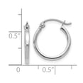 thumbnail image 2 of Leslie's Real 10kt White Gold Polished Hoop Earrings; for Adults and Teens; for Women and Men, 2 of 2