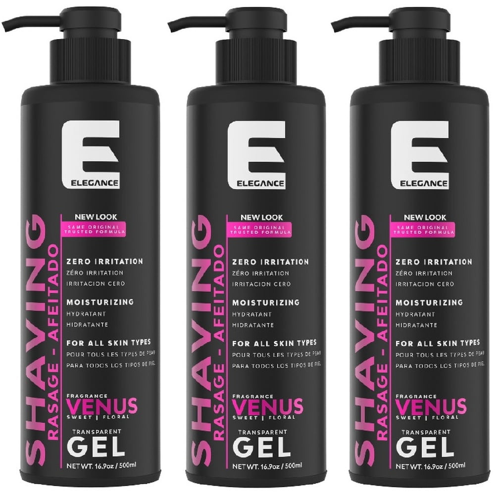 Barber Hair Elegance Plus Shaving Gel Venus 16.9oz 3 x BB51864