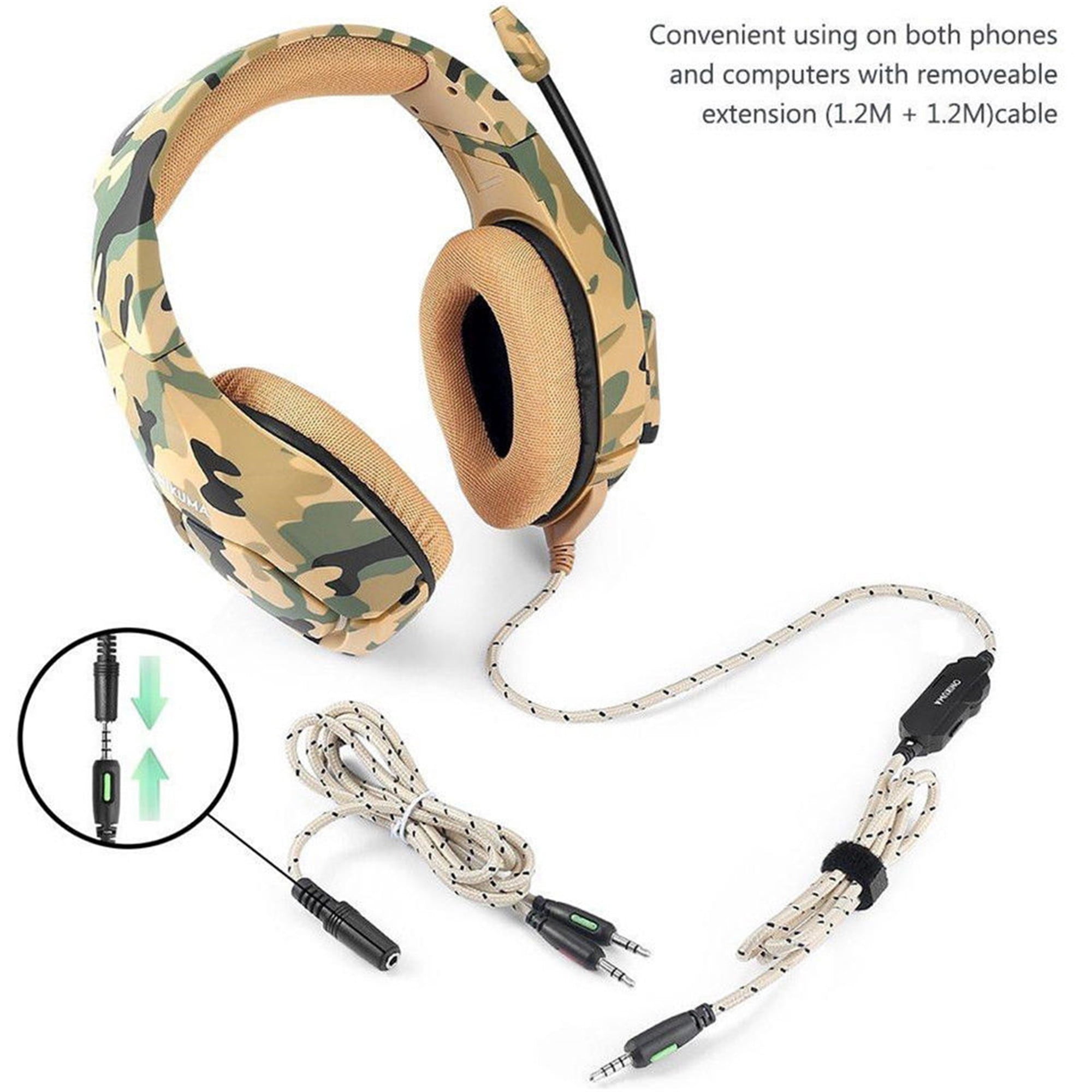 Usb 3 5mm Surround Stereo Gaming Headset Headband Headphone With Mic For Pc Hot Walmart Com Walmart Com