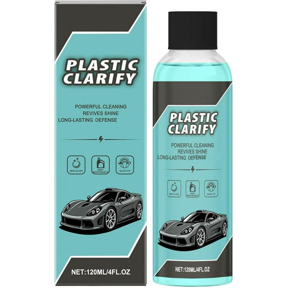 Plastic Clarify for Cars,120ML Waterless Spray Wax,Plastic,Rubber,Leather Cleaner,Detailer for Car Interiors & Exteriors with Hygienic Protection Surfaces