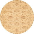 thumbnail image 1 of Ahgly Company Indoor Round Abstract Orange Oriental Area Rugs, 4' Round, 1 of 6