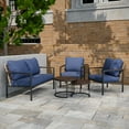thumbnail image 5 of EAGLE PEAK Sunset Dune 5 Piece Patio Furniture Sets, Wicker Modern Outdoor Conversation Set with Coffee Tables,Cushions,Blue, 5 of 10