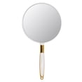 thumbnail image 1 of Espejo de mano redondo Eaoundm de 18 cm para maquillaje, blanco con mango, 1 of 5