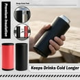 thumbnail image 4 of Double Reload Can Holder-Ultra Chill System, Insulation Sleeve It Can Fill Two 12-Ounce Cans, Suitable for Soda Energy Drink - 2Pcs(Black & Red), 4 of 9