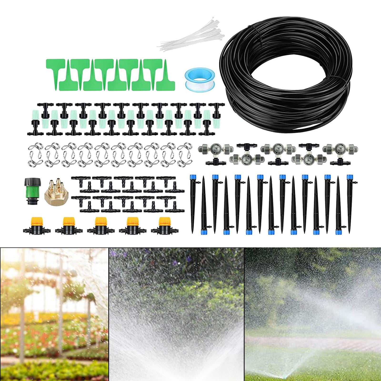oshhnii Drip Irrigation Set Outdoor Threaded with Barb Garden Irrigation Tubing Hose 40m