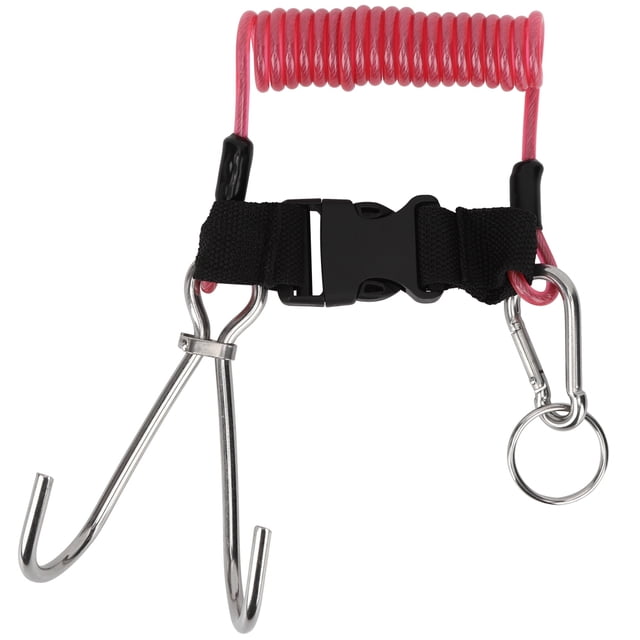 Gancho Doble Sincero de acero inoxidable para deportes marinos color rosa transparente