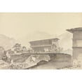 thumbnail image 2 of Samuel Davis 18x14 Gold Ornate Wood Frame and Double Matted Museum Art Print Titled - Near Tassisudon (Tashicho Dzong) (ca. 1783), 2 of 4