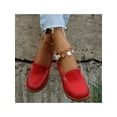 thumbnail image 5 of Harsuny Ladies Driving Lightweight Loafers Casual Low Top Soft Moccasins Red 5.5, 5 of 5