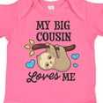 thumbnail image 4 of Inktastic My Big Cousin Loves Me with Sloth and Hearts Boys or Girls Baby Bodysuit, 4 of 5