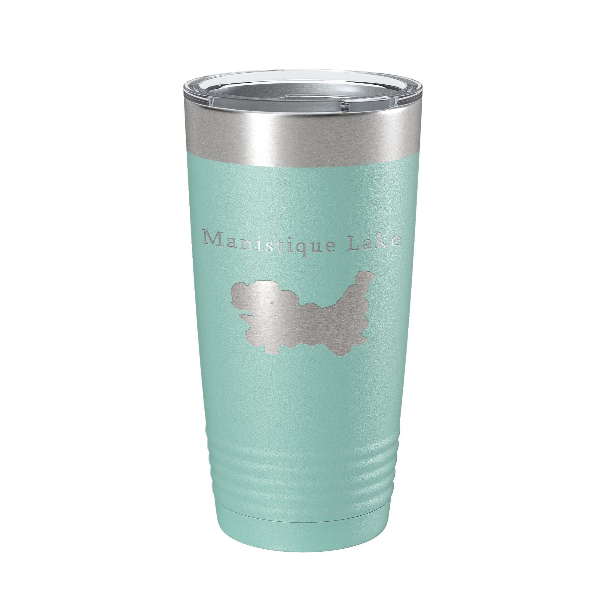 Manistique Lake Map Tumbler Travel Mug Insulated Laser Engraved Coffee