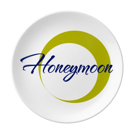 

Sweet Couples Honeymoon Plate Decorative Porcelain Salver Tableware Dinner Dish