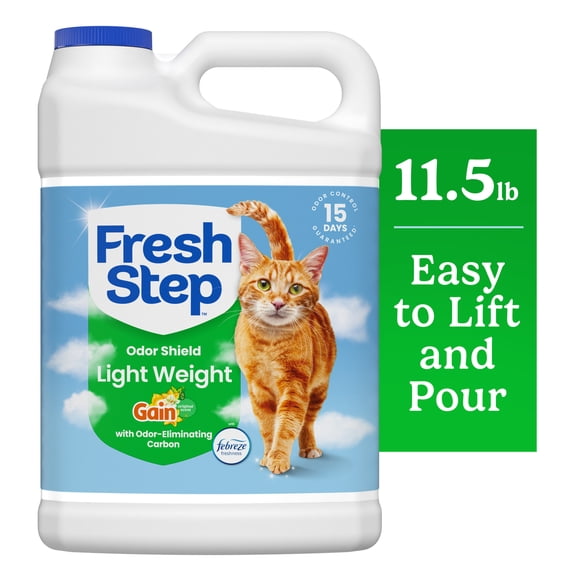 Fresh Step Odor Shield Light Weight Multi-Cat Clumping Cat Litter, Gain Original Scent, 11.5 lb Jug