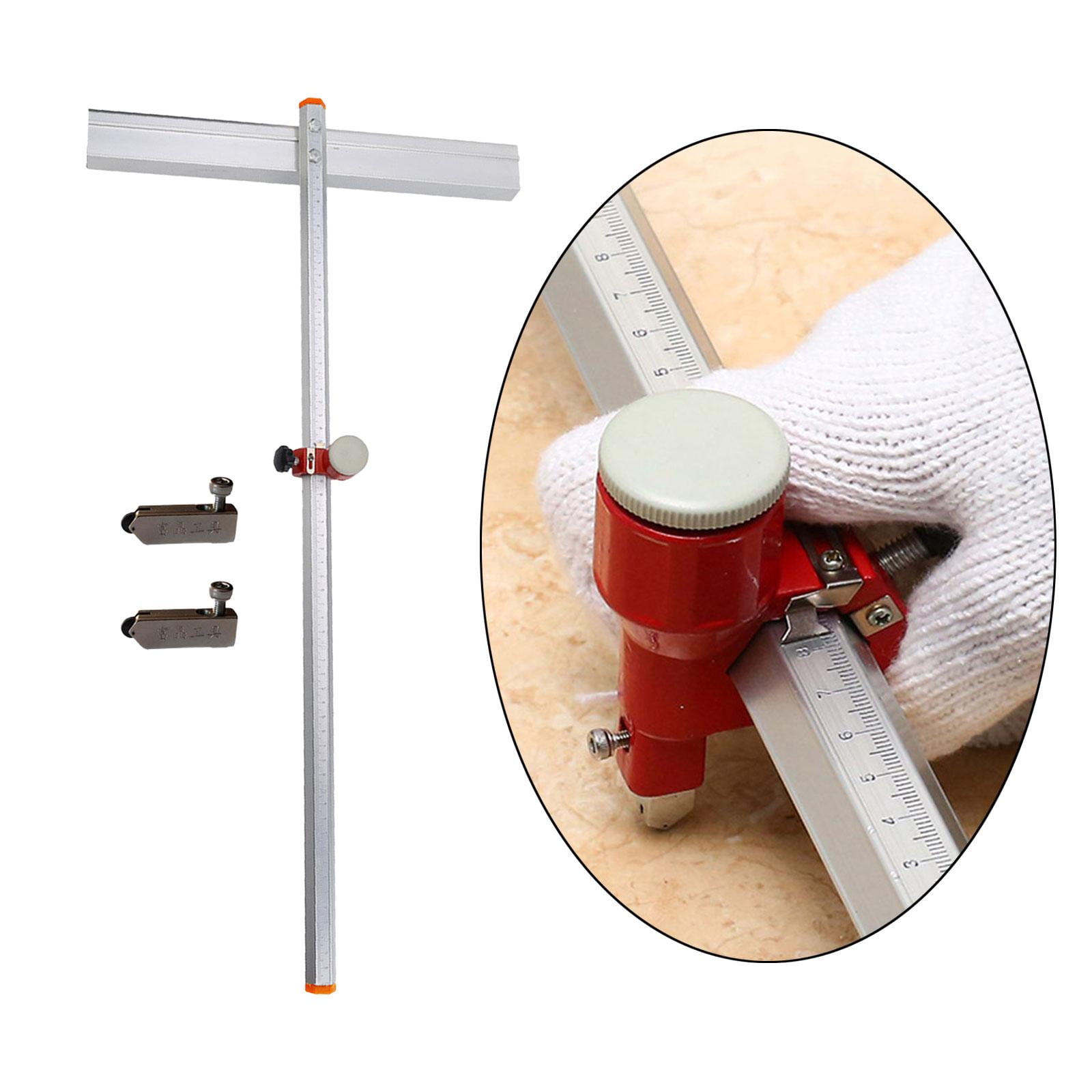 Glass Cutter T Shaped Professional with DIY Cutting Breaking 63cm Lightweight Hand Tool Ceramic Cutting Tool for Tiles Mirrors