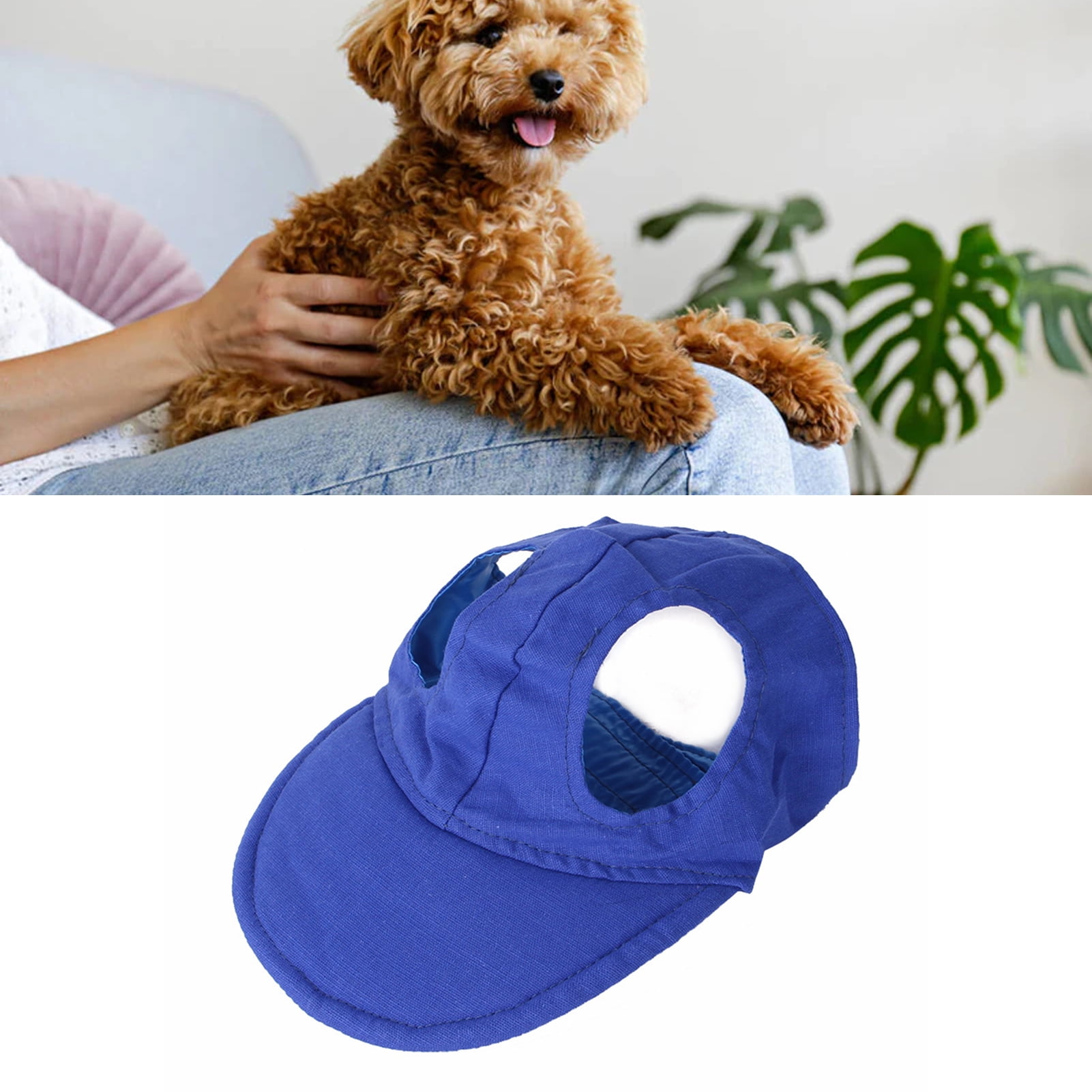 ZOUSSIQI Pet Baseball Cap Hat with Ear Holes Sun Protection 