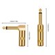 thumbnail image 5 of Cabezal Recta Masculina 90 Grados Codo Enchufe 2 Piezas 6.35 Mm Audio 1/4 Pulgadas TS, 5 of 9