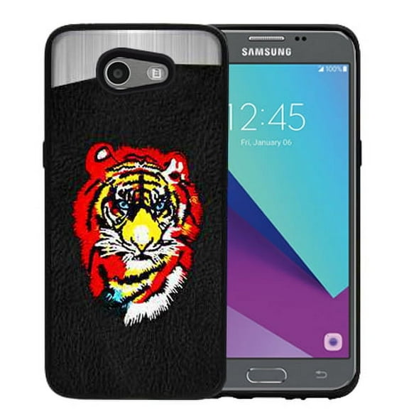 GSA Candy BLADE EMBROIDERY for Samsung Galaxy J3 Emerge (2017) J327 Tiger Black