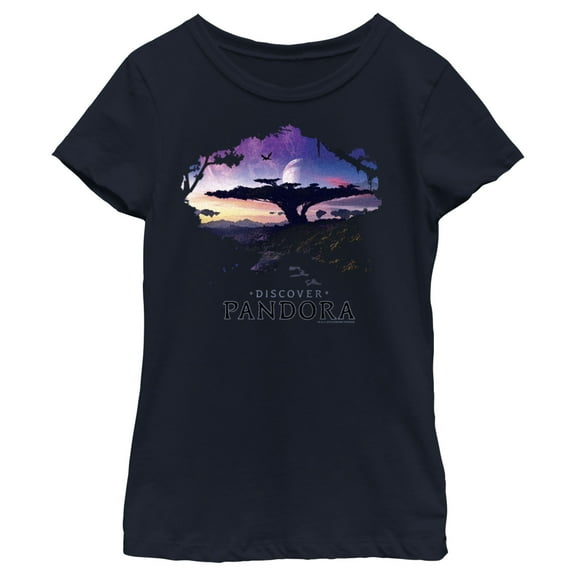 Girl's Avatar Discover Pandora  Graphic Tee Purple Berry X Small