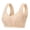 3-Beige, variant on YWDJ Push up Bras for Women Plus Size Wide Back Wide Strap Front Closure Sleep Bras No Underwire Comfy Bras Full Coverage Wrap Lounge Bras Padded Plus Size Comfort Bras Comfortable Bras Blue 80B
