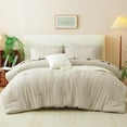 thumbnail image 6 of King Comforter Set Oatmeal, 7 Pieces Bed in a Bag Soft Bedding Comforter Set with Sheets, All Season Boho 7PC Bed Sets with Comforter, Fitted Sheets, Flat Sheets, Pillow Shams and Pillowcases, 6 of 17