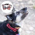 thumbnail image 3 of Christmas Dog collar with bow classic plaid snowflake pattern adjustable pet collar, 3 of 5