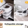 thumbnail image 5 of 2pack 25 lbs Dog Food Storage Container,Collapsible Dog Food Container with Scoop,Pet/Dog/Cat/Bird Food/Cat litter Storage Containers to Keep Dry,Easy to Move.(Black+white), 5 of 7