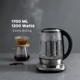 thumbnail image 2 of Mecity Electric Tea Kettle with Removable Infuser, 9 Preset Brewing Programs, Temperature Control, 2 Hours Keep Warm, Borosilicate Glass, 1.7 Liter,, 2 of 8
