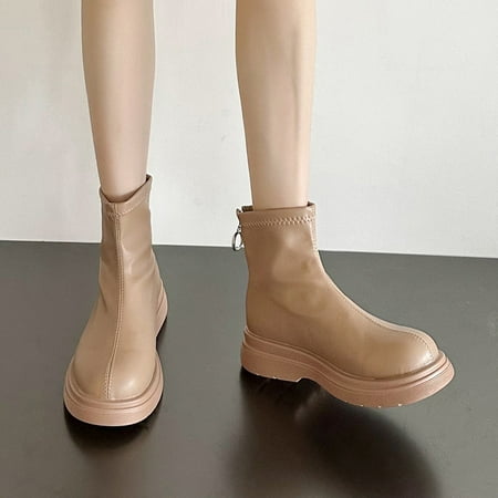 

Cathalem Womens Taupe Boots Knee High Wide Calf Fashion Women Artificial Leather Thigh High Open Toe Boots for Women Wide Calf Khaki 7.5