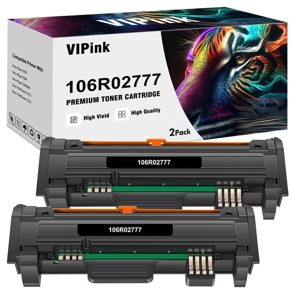 106R02777 2-Pack Toner Cartridge Compatible for Xerox 106R02777 Work with Phaser 3052 3260 3260DNI WorkCentre Xerox 3215 3225 (Black)