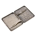 thumbnail image 4 of Caja de cigarrillos de metal de bronce retro, soporte de bolsillo de doble cara para 20 cigarrillos(#3), 4 of 9