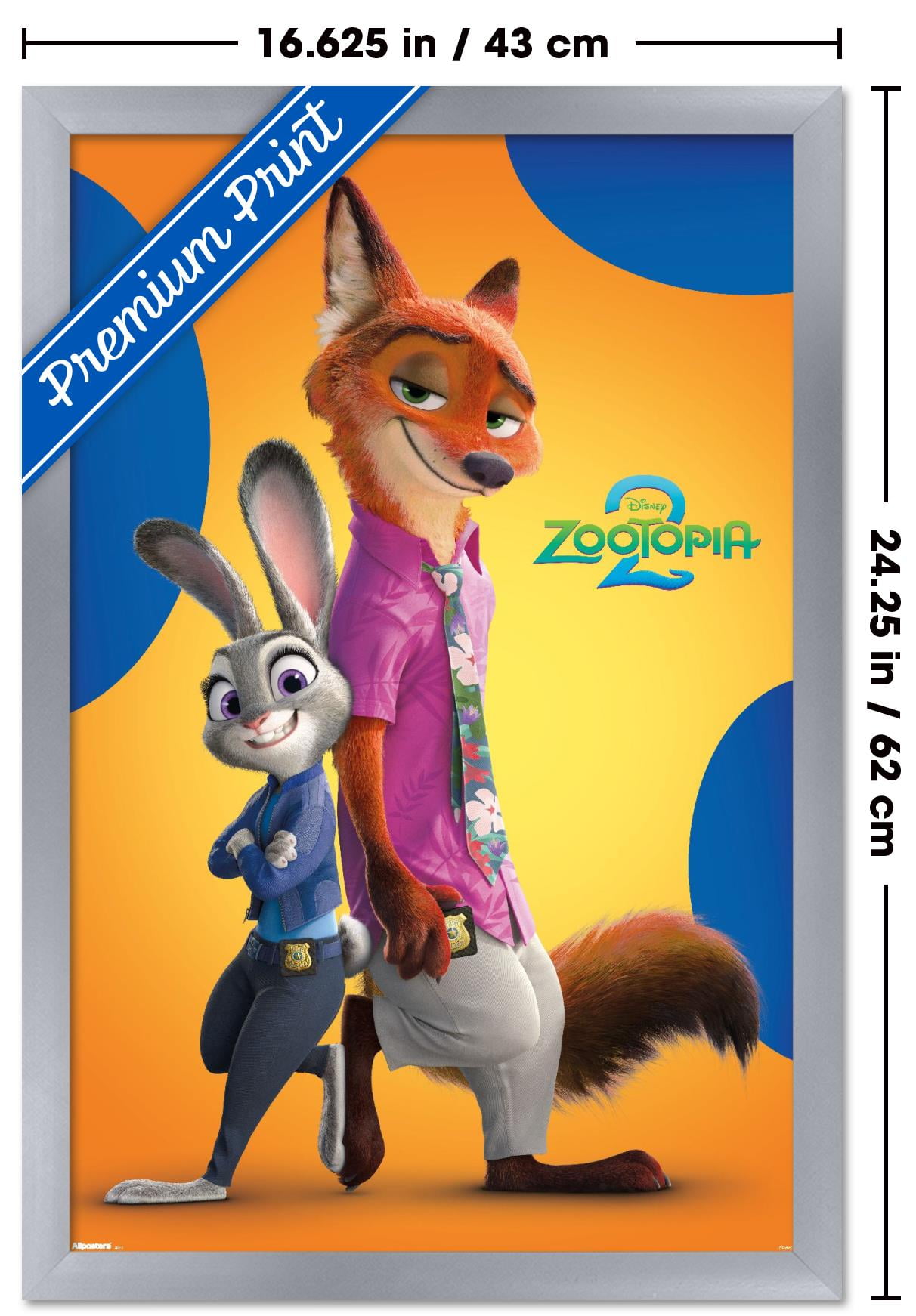 Disney Zootopia 2 (2025) - Nick & Judy Wall Poster with Magnetic